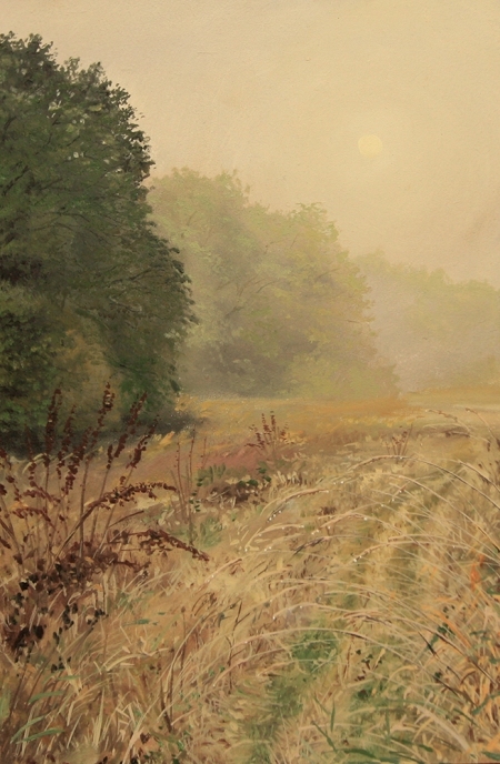 Григорій Поліщук. Туман. Олія на панелі, 30×20 см, 2016 р.
