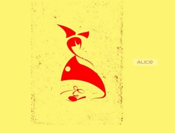 Марина Куц. Дизайн логотипу. Аліса в країні чудес.