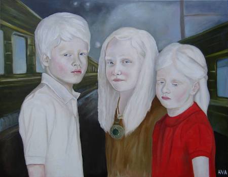 Albinos. Painting by Viktoriia Yavorska (Ukraine).