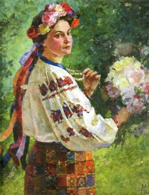 Українка. Картина Василя Хвостенка, 1952 р.
