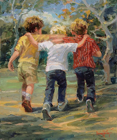 Friendship-Fun. Painting by Olivier Violin.