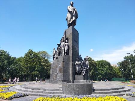 The monument to Taras Shevchenko in Kharkiv (Ukraine).