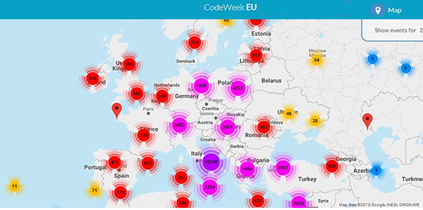 Europe Code Week 2018 (Європейський тиждень КОДУ) в Європі