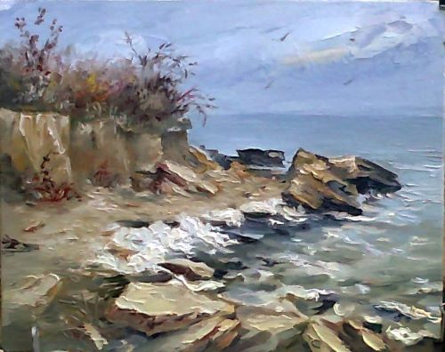 Хаджибейський лиман. Картина художника Юрія Домовєсова.