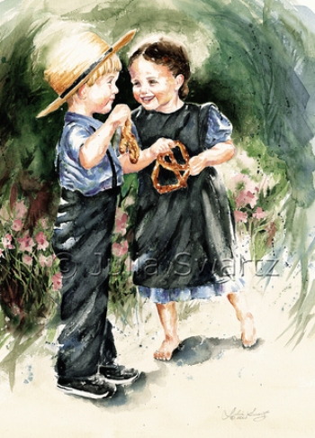 Kids. Painting by Julia Swartz