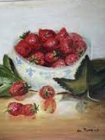 Strawberries. Painting br M. Turner (USA),fragment