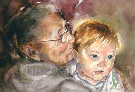 Young and Old. Painting by Julia Swartz
