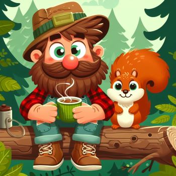 Ніна Колодяжна. Нічний гість карпатського лісу (казка для дітей). Ілюстрації до твору створено штучним інтелектом Microsoft.