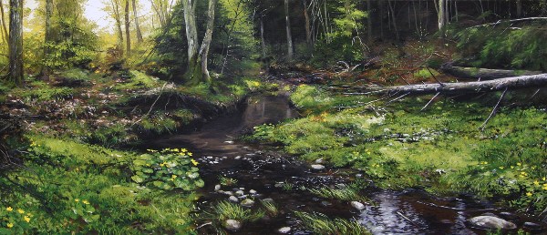  Григорій Поліщук. Чорна річка. Полотно, олія, 100×45 см, 2017 р.