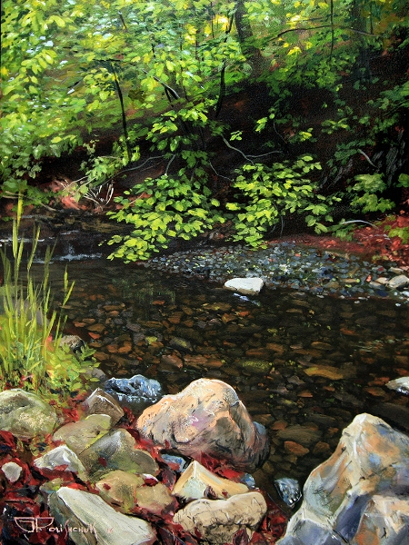 Григорій Поліщук. Вода джерельна. Олія на панелі, 30×40 см, 2016 р.