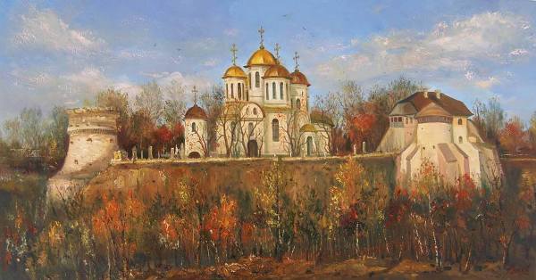 Костянтин Степанюк, відомий художник-пейзажист з Рівного. Онлайн-галерея. Острозька фортеця. Полотно, олія, розм. 40х70 см.
