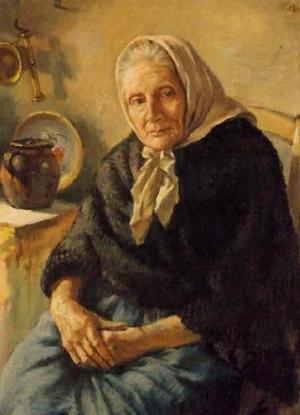 Grandmother Artwork By George Owen Wynne Apperley Hand (fragment)