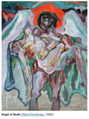 Angel of Death. Painting by Oleksa Novakivskyi (1923).