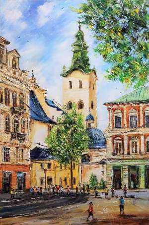 Lviv. Painting by Radoslaw Popek