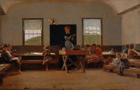 Winslow Homer (1836–1910). The Country School (A Country School-room in the Catskills, New England Country School) (1871), oil on canvas. Winslow Homer (1836–1910). The Country School (A Country School-room in the Catskills, New England Country School) (1871), oil on canvas.