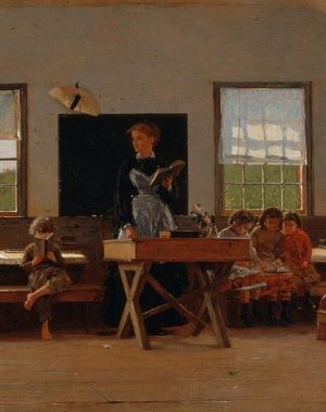 Winslow Homer (1836–1910). The Country School (A Country School-room in the Catskills, New England Country School) (1871), oil on canvas.