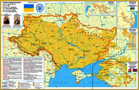 22 січня, День Соборності України, День Злуки, Карта Соборної України