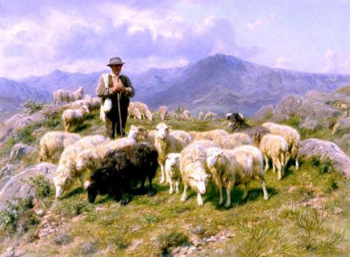 Shepherd of the Pyrenees. Painting by Rosa Bonheur. 