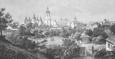 Василь Тімм, Краєвид старого міста з Ярославого валу, 1854 р.