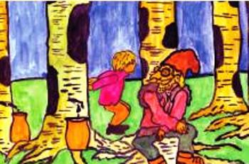Оповідання для дітей про весну. Михайло Трайста. Березові сльози. Весняне оповідання для дітей. Малюнок автора.  Малюнок Михайла Траста.