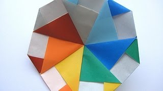 Орігамі. Кольорова дзига з паперу