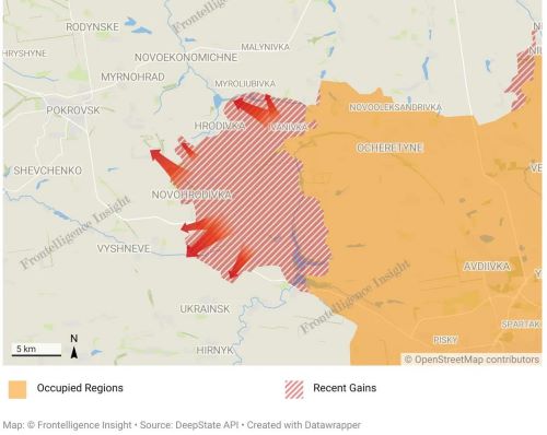 Novohrodivka (map)