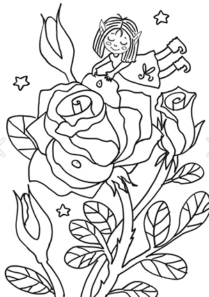 Марія Дем'янюк. Наші друзі з Ельфірії — збірка казок для дітей. Ілюстрації Людмили Великої. Розмальовки. Про ельфів і троянди.