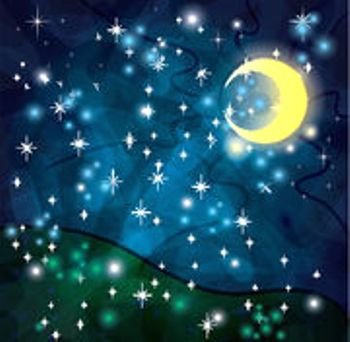 Марія Дем'янюк. Вірші про місяць та зорі. Нічка нанизує зорі в намисто. 