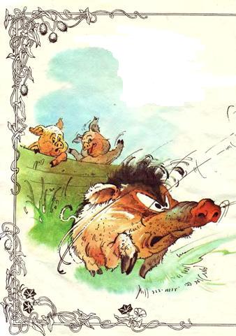 Степан Руданський, Старий вовк, байка з ілюстраціями, художник Сергій Харук, читати та завантажити