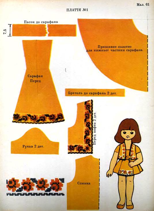 Методичні вказівки щодо моделей одягу для дівчаток та хлопчиків, оздобленого вишивкою