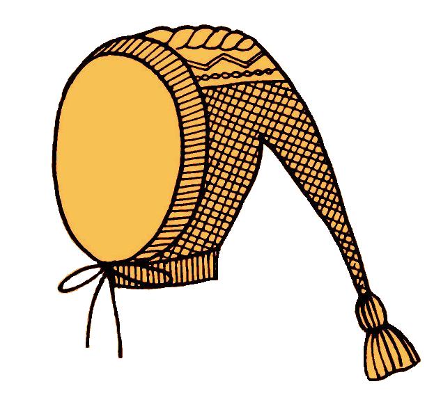 Шапочка Буратіно, Розмір 44—46, Схема в'язання шапочки
