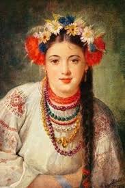 Картина Василя Тропініна. Дівчина-українка в пейзажі. 1820-ті роки. Полотно, олія.