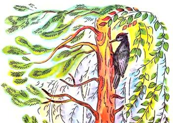 Дитячі вірші про птахів, Пташина школа від Василя Вітки, ілюстрована збірка віршів про птахів