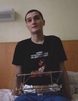 Hlib Stryzhko suffered a broken pelvis and jaw when he came under attack from a Russian tank.