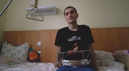 Hlib Stryzhko suffered a broken pelvis and jaw when he came under attack from a Russian tank.