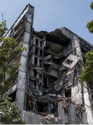Multi-storey gashes have been torn in the apartment buildings around Saltivka. They will have to be destroyed — BBC News.