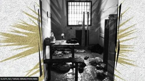  War in Ukraine. The Ukrainians 'disappearing' in Russia's prisons. Anton Lomakin says this picture shows the conditions in the cells in which he was held. BBC News.