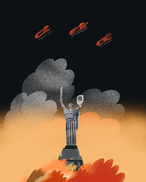 Слава Україні! Смерть ворогам! Ілюстрація — Tsvenger Art.