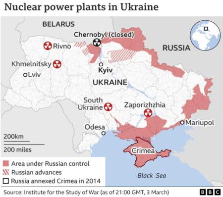 Nuclear power plants in Ukraine — BBC News.